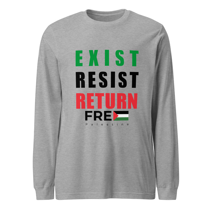 Exist. Resist. Return. - Men’s Long Sleeve Tee, Heather
