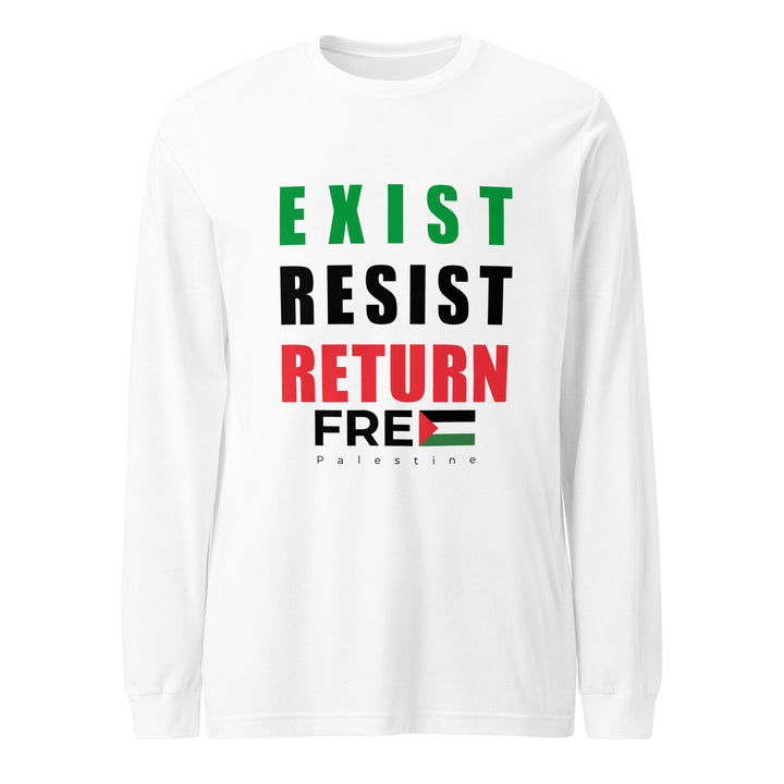 Exist. Resist. Return. - Men’s Long Sleeve Tee, White