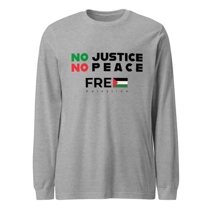 No Justice No Peace - Men’s Long Sleeve Tee, Heather