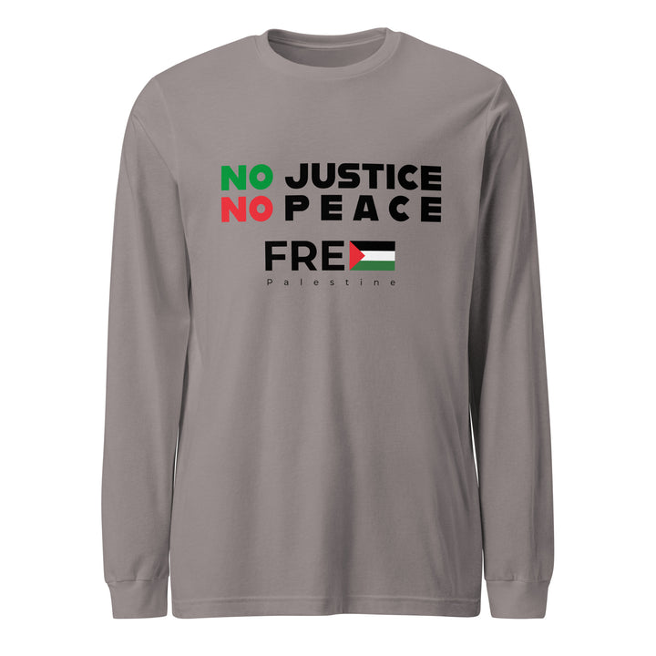 No Justice No Peace - Men’s Long Sleeve Tee, Storm