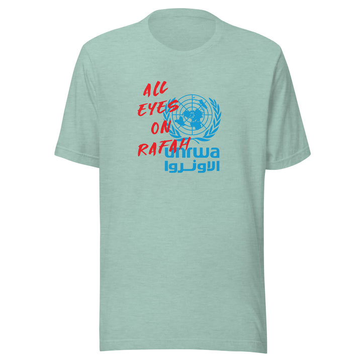 All Eyes on Rafah - Men’s T-Shirt, T Shirt Heather Prism Dusty Blue