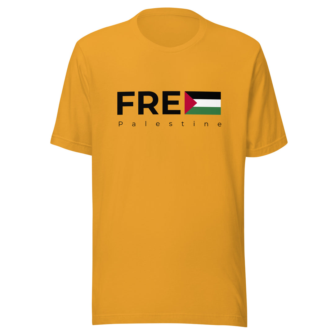 Free Palestine - Men’s T-Shirt, T Shirt Mustard