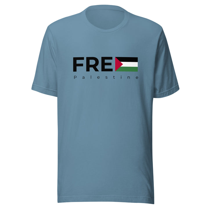 Free Palestine - Men’s T-Shirt, T Shirt Steel Blue