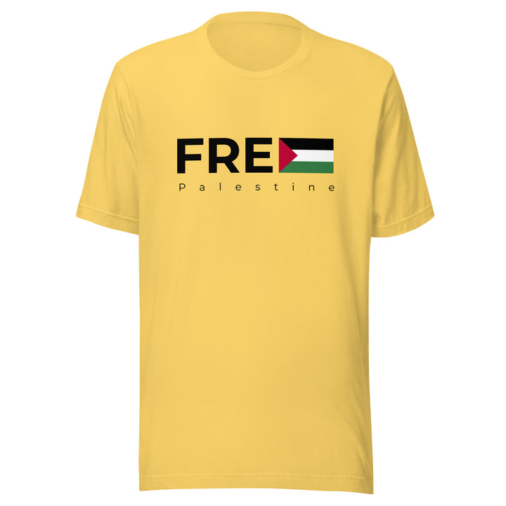 Free Palestine - Men’s T-Shirt, T Shirt Yellow