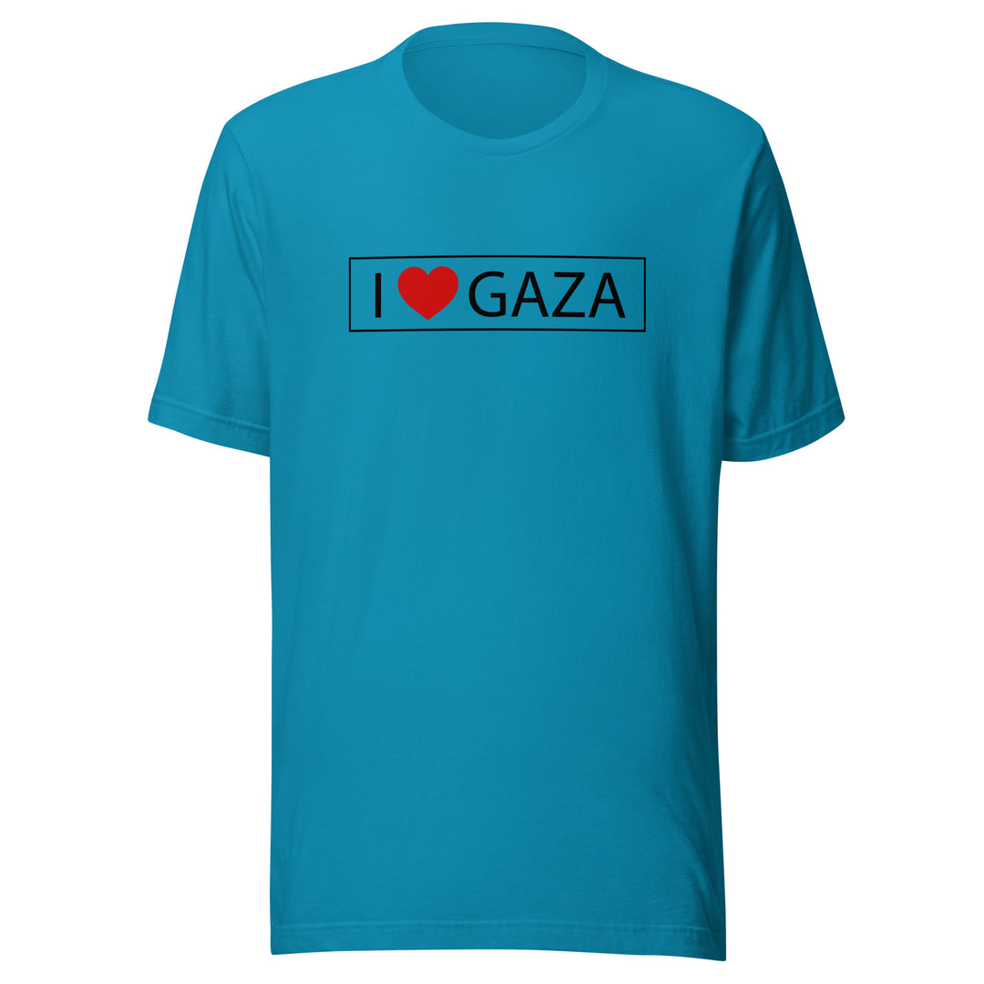 I Love Gaza - Men’s T-Shirt, T Shirt Aqua