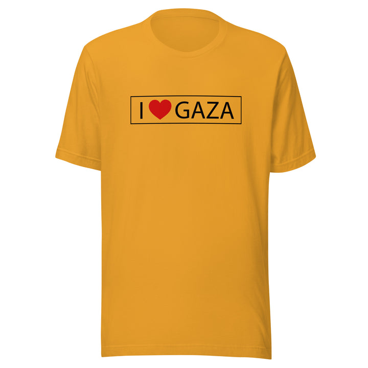 I Love Gaza - Men’s T-Shirt, T Shirt Mustard
