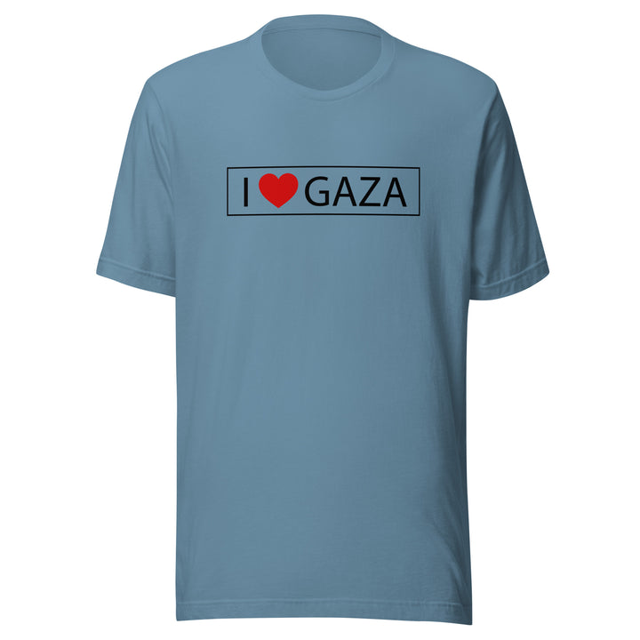I Love Gaza - Men’s T-Shirt, T Shirt Steel Blue