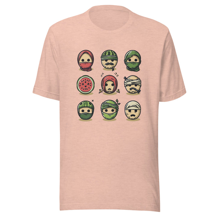 Palestine Emoji - Men’s T-Shirt, T Shirt Heather Prism Peach