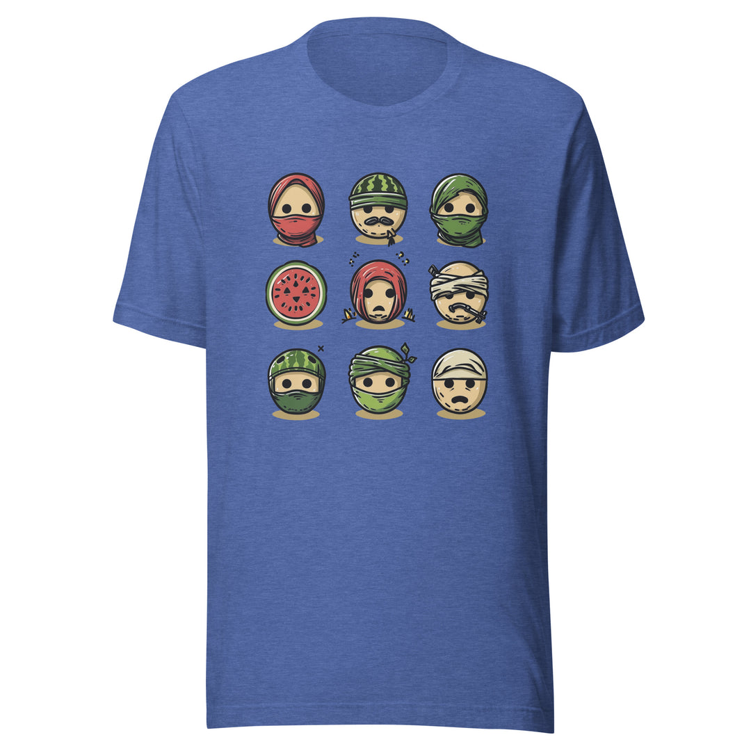 Palestine Emoji - Men’s T-Shirt, T Shirt Heather True Royal