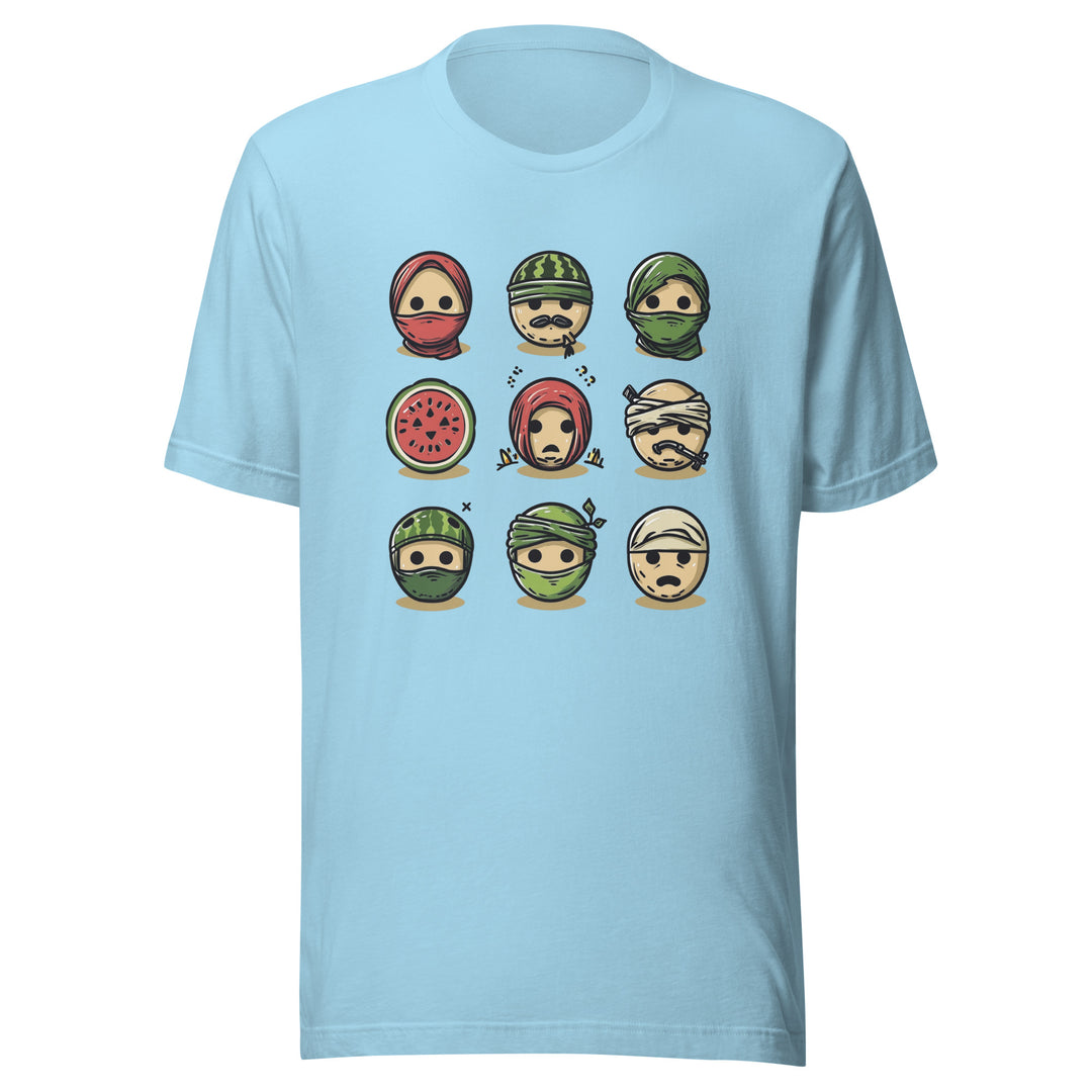 Palestine Emoji - Men’s T-Shirt, T Shirt Ocean Blue