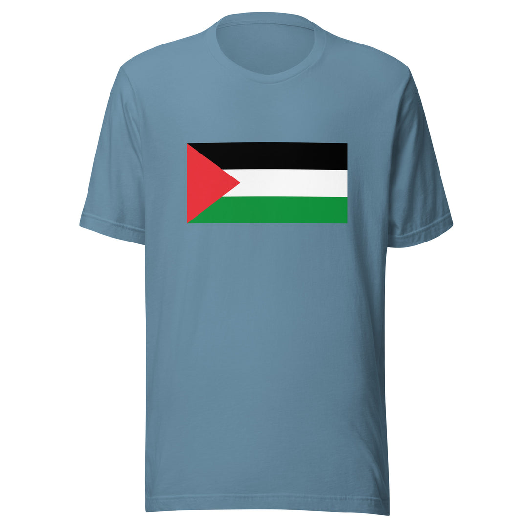 Palestine Flag - Men’s T-Shirt, T Shirt Steel Blue
