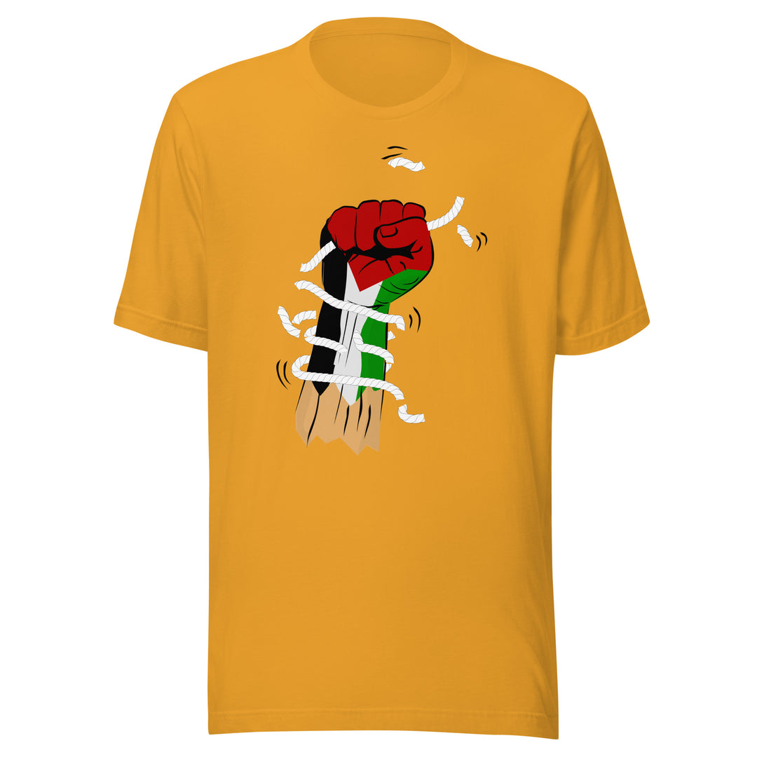 Palestine Hand - Men’s T-Shirt, T Shirt Mustard