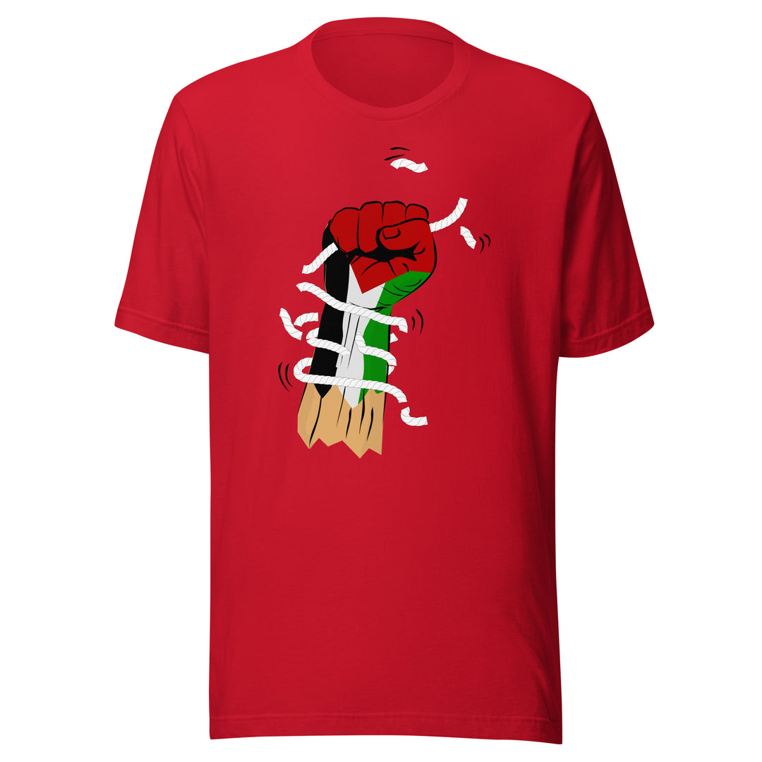 Palestine Hand - Men’s T-Shirt, T Shirt Red