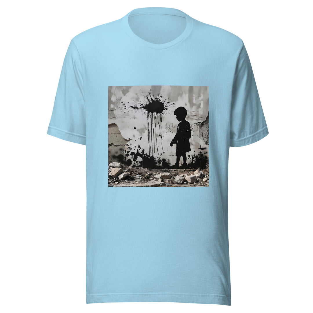 Palestine Wall - Men’s T-Shirt, T Shirt Ocean Blue