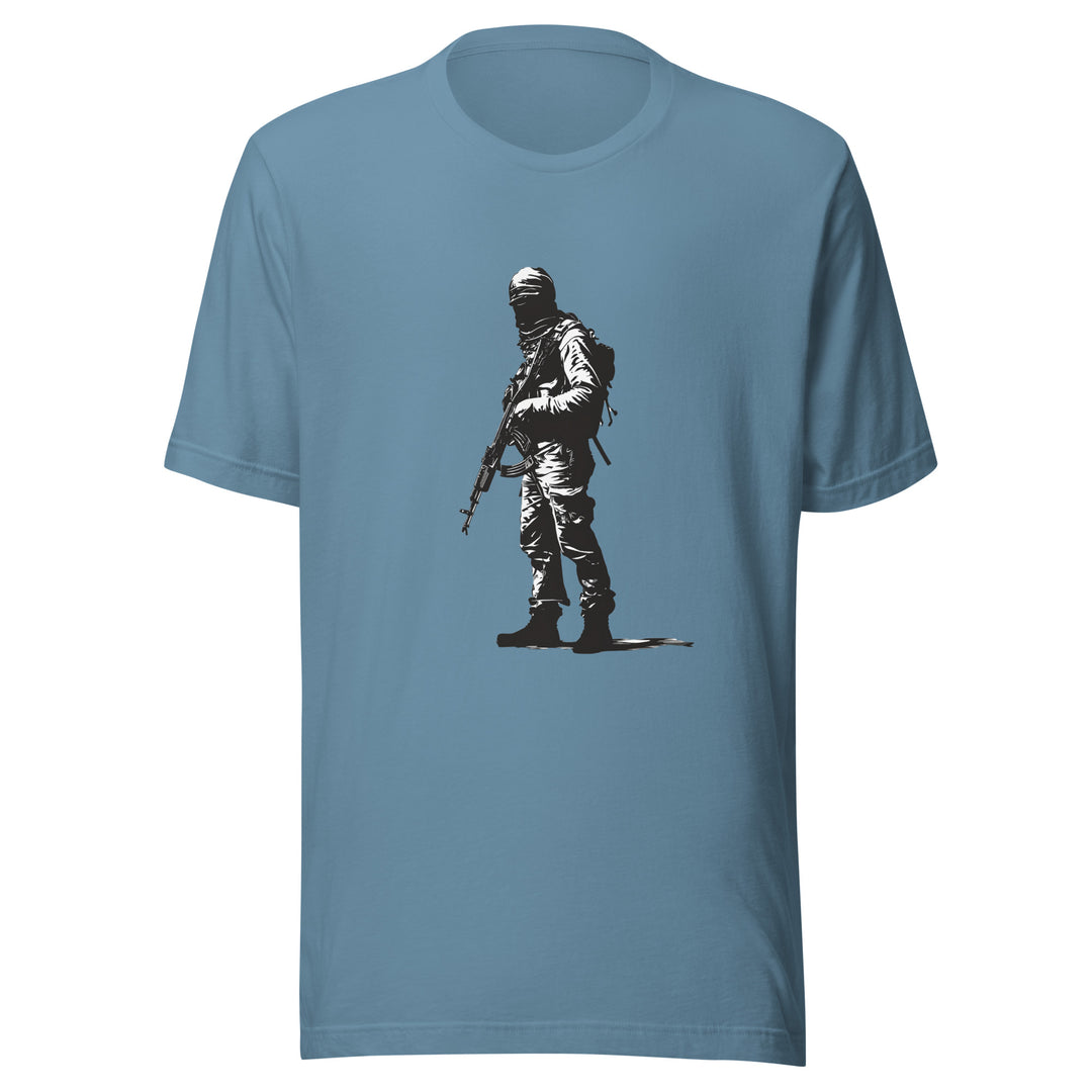 The Fighter - Men’s T-Shirt, T Shirt Steel Blue