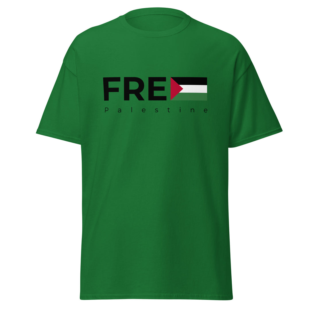 Men's Classic Tee - Free Palestine, Turf Green
