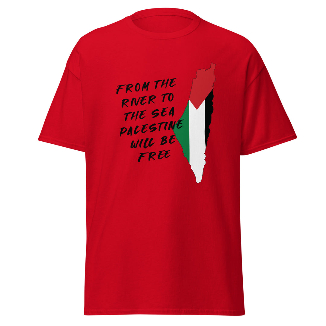 Men's Classic Tee - From the River to the Sea, Red