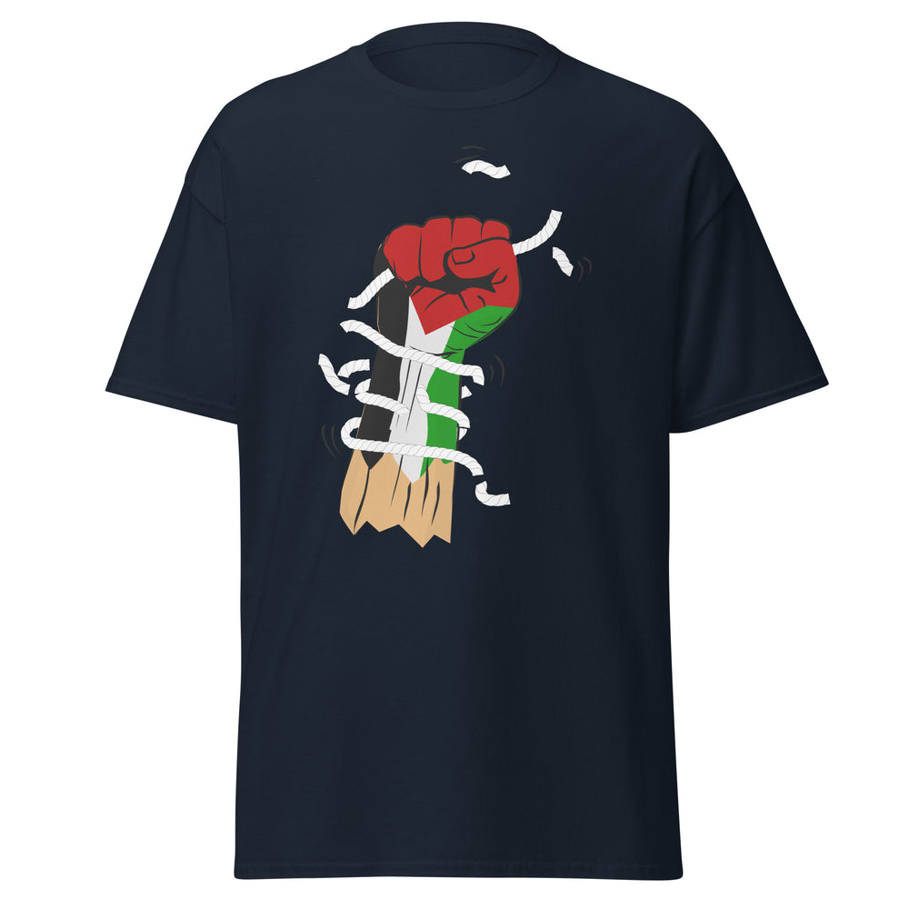 Men's Classic Tee - Palestine Hand, Navy