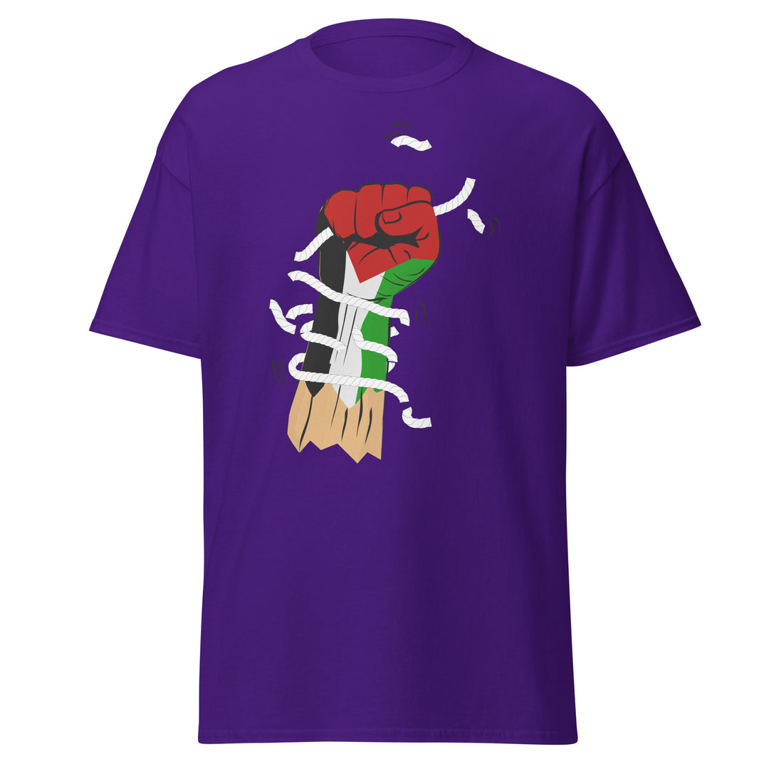 Men's Classic Tee - Palestine Hand, Purple