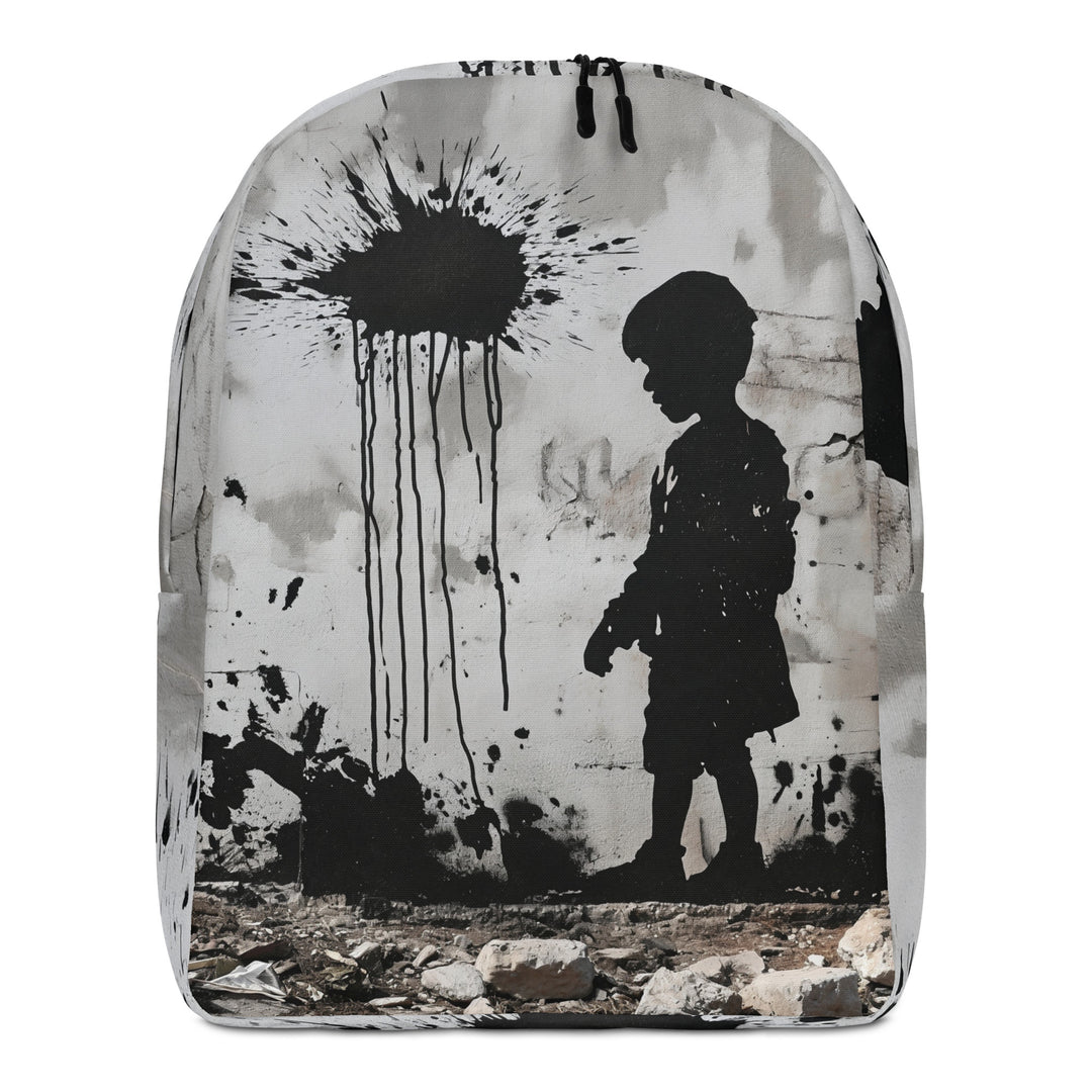 Minimalist Backpack - Palestine Wall, Minimalist Backpack White