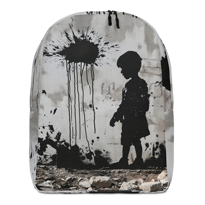 Minimalist Backpack - Palestine Wall, Minimalist Backpack White