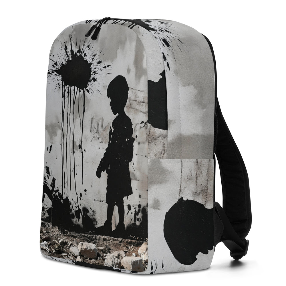 Minimalist Backpack - Palestine Wall, Minimalist Backpack White