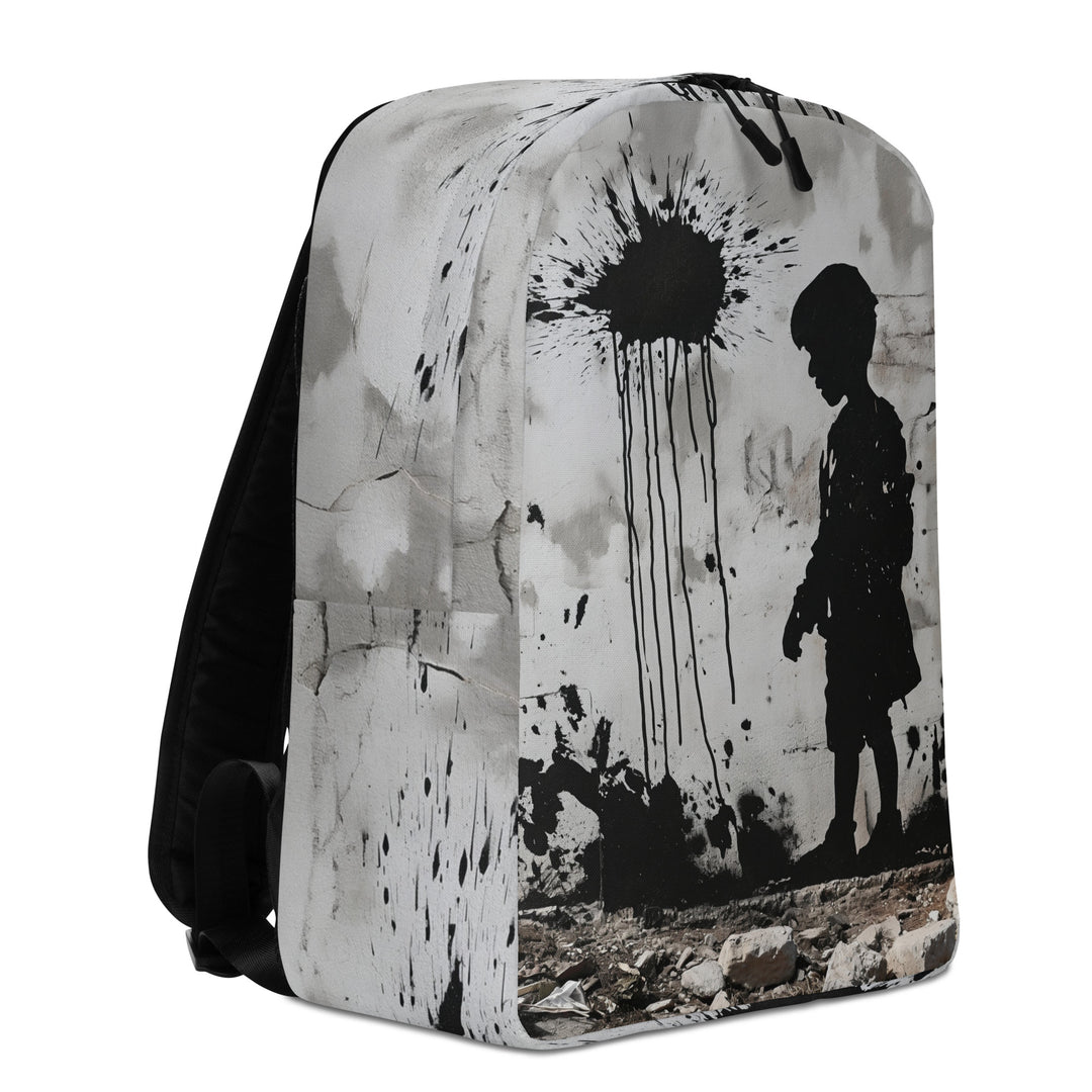 Minimalist Backpack - Palestine Wall, Minimalist Backpack White