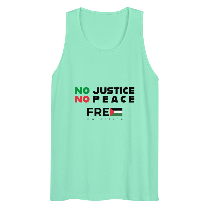 No Justice No Peace - Men’s Premium Tank Top, Mens Premium Tank Top Mint