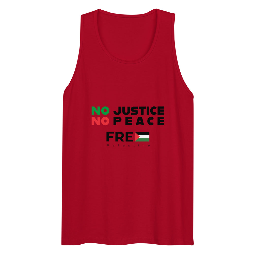 No Justice No Peace - Men’s Premium Tank Top, Mens Premium Tank Top Red
