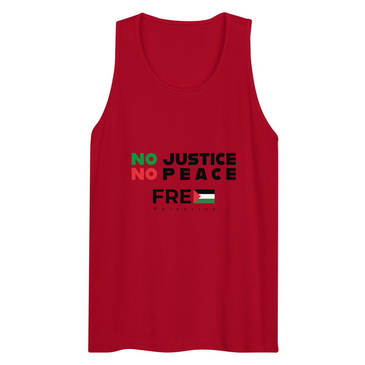 No Justice No Peace - Men’s Premium Tank Top, Mens Premium Tank Top Red