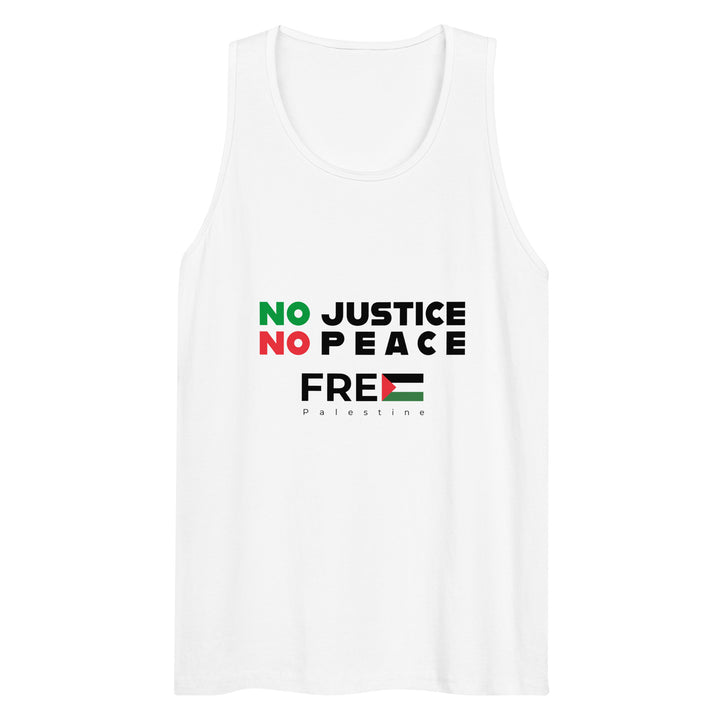 No Justice No Peace - Men’s Premium Tank Top, Mens Premium Tank Top White