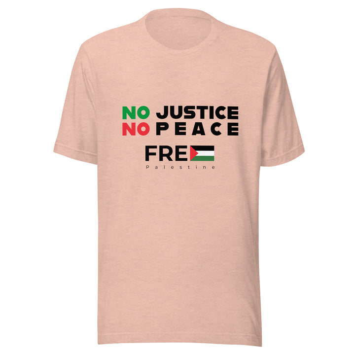 No Justice No Peace - Men T-Shirt, T Shirt Heather Prism Peach