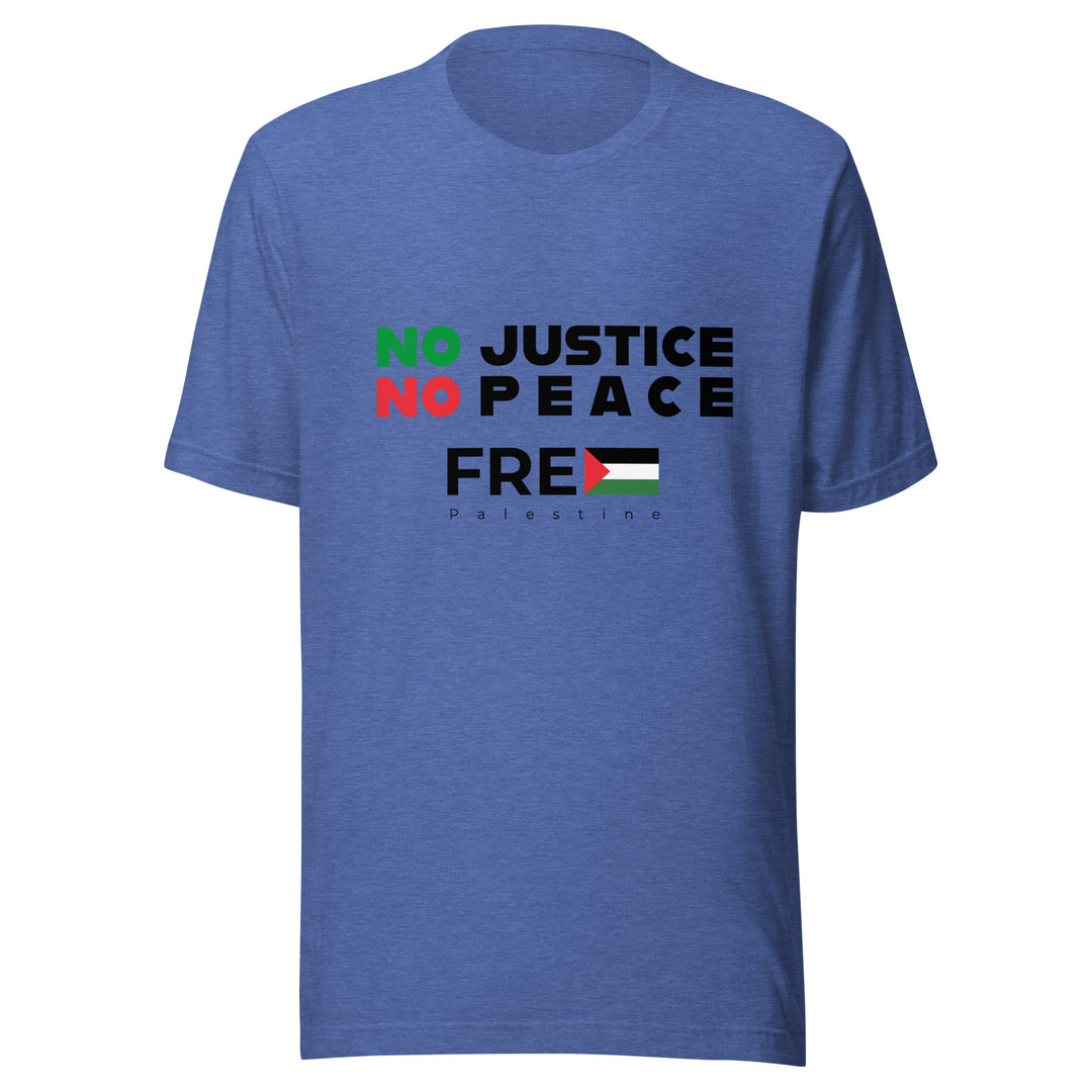 No Justice No Peace - Men T-Shirt, T Shirt Heather True Royal
