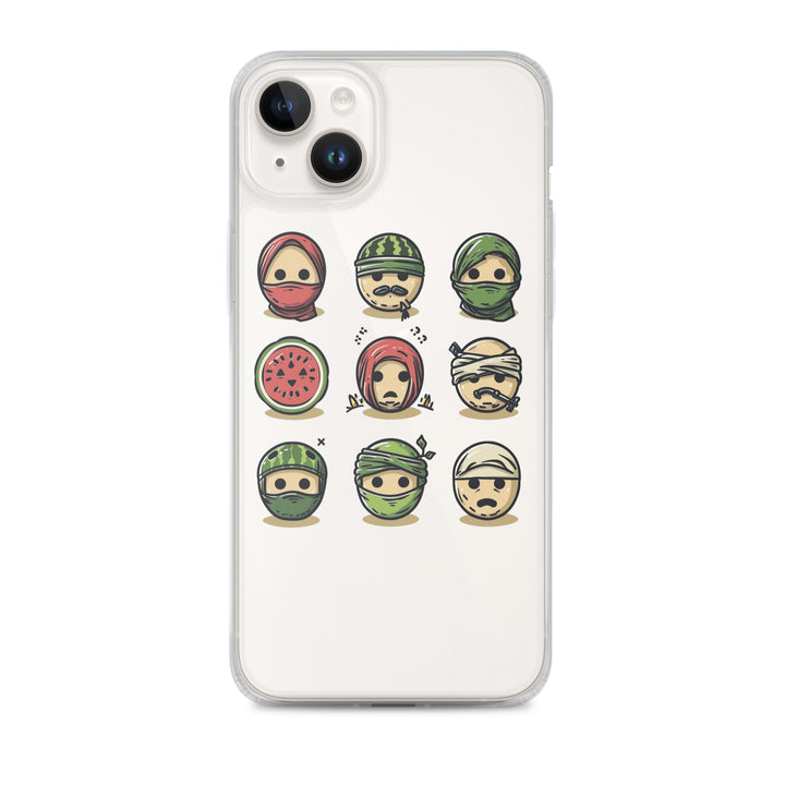 Palestine Emoji - Clear Case for iPhone®, iPhone iPhone 14 Plus Case On Phone