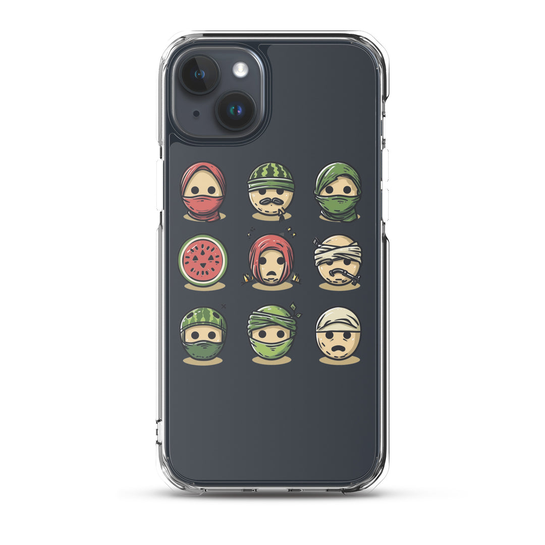Palestine Emoji - Clear Case for iPhone®, iPhone iPhone 15 Plus Case On Phone