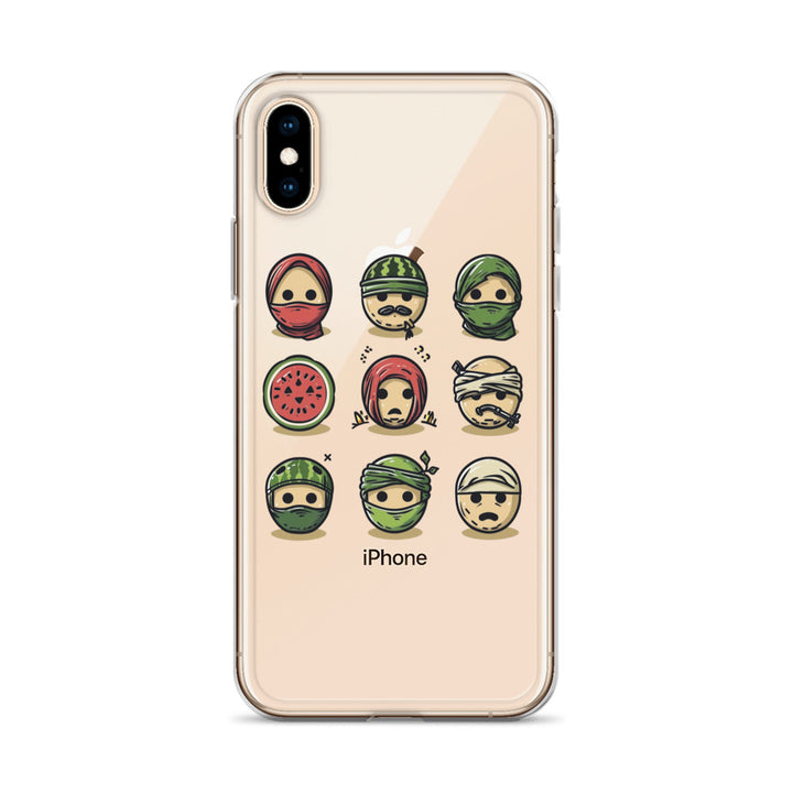 Palestine Emoji - Clear Case for iPhone®, iPhone iPhone X Xs Case On Phone