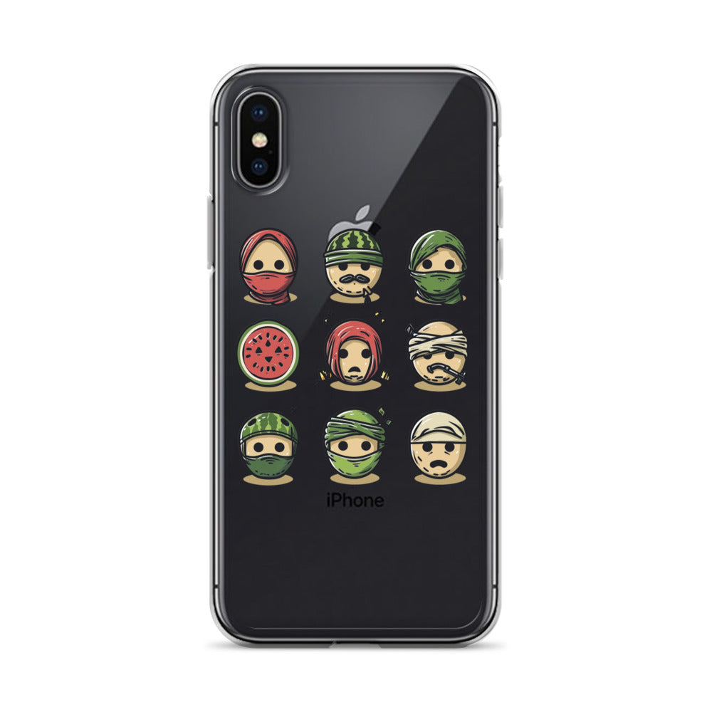 Palestine Emoji - Clear Case for iPhone®, iPhone iPhone X Xs Case On Phone