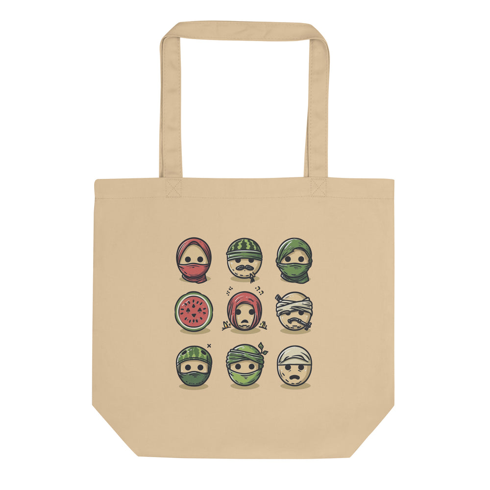 Palestine Emoji - Eco Tote Bag, Eco Tote Bag Oyster