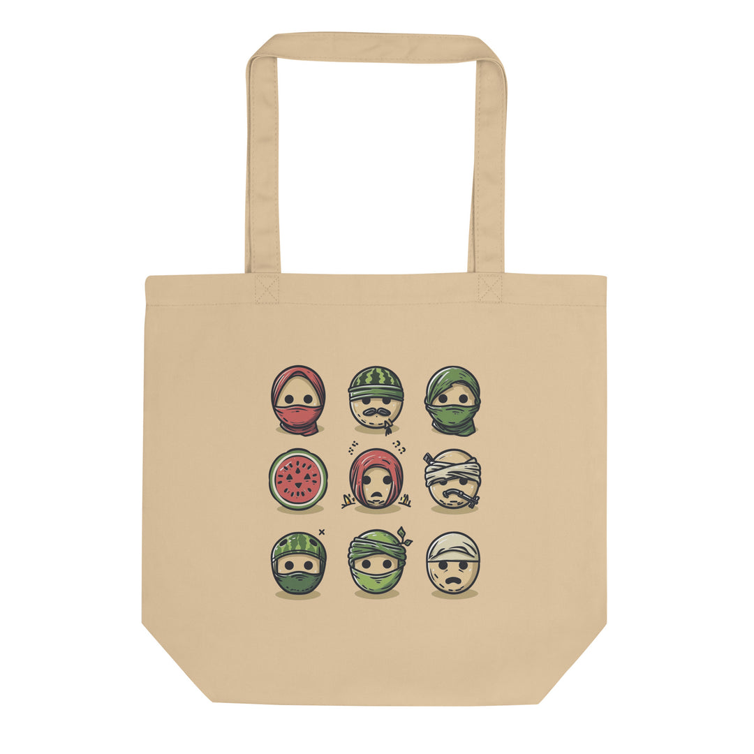 Palestine Emoji - Eco Tote Bag, Eco Tote Bag Oyster