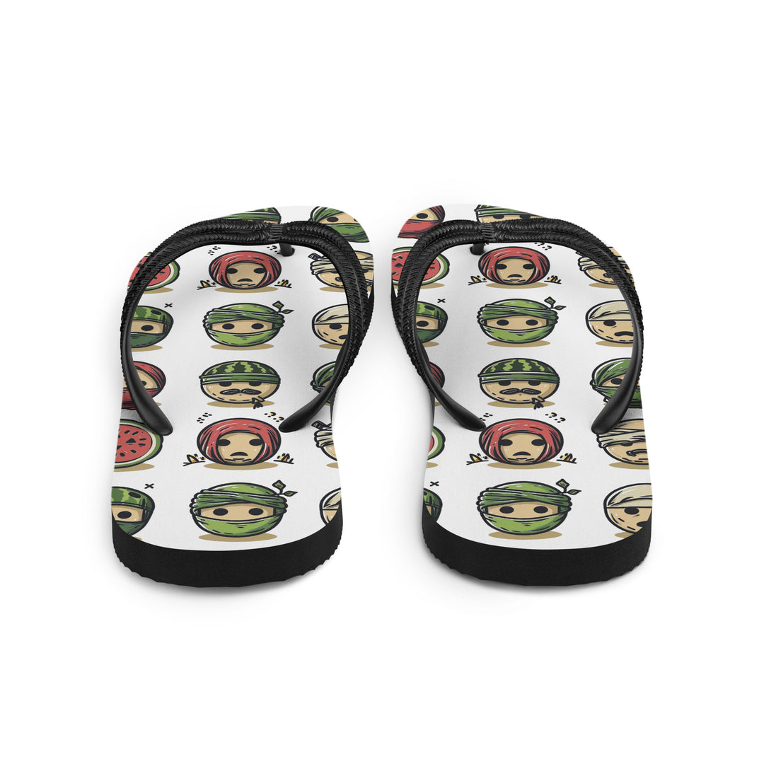 Palestine Emoji - Flip-Flops, Sublimation Flip Flops White