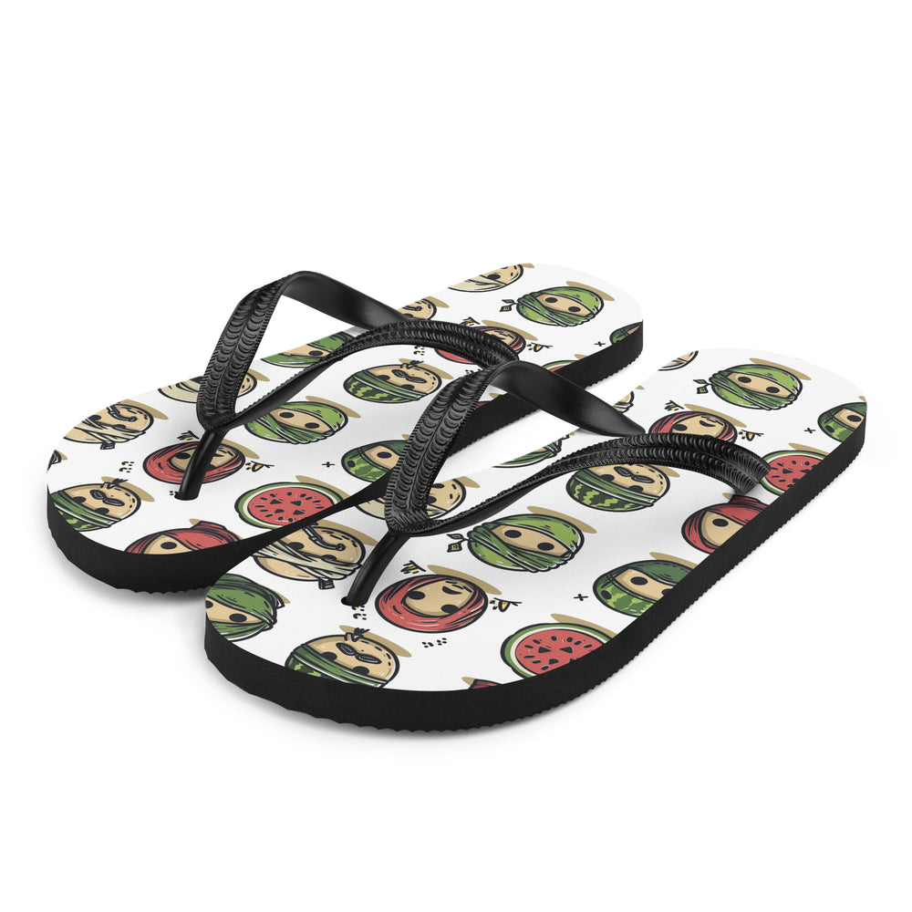 Palestine Emoji - Flip-Flops, Sublimation Flip Flops White Front