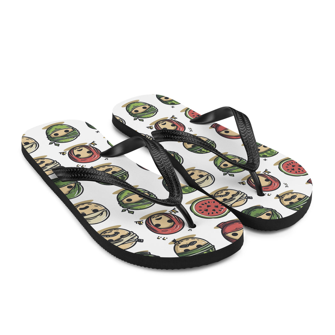 Palestine Emoji - Flip-Flops, Sublimation Flip Flops White Front