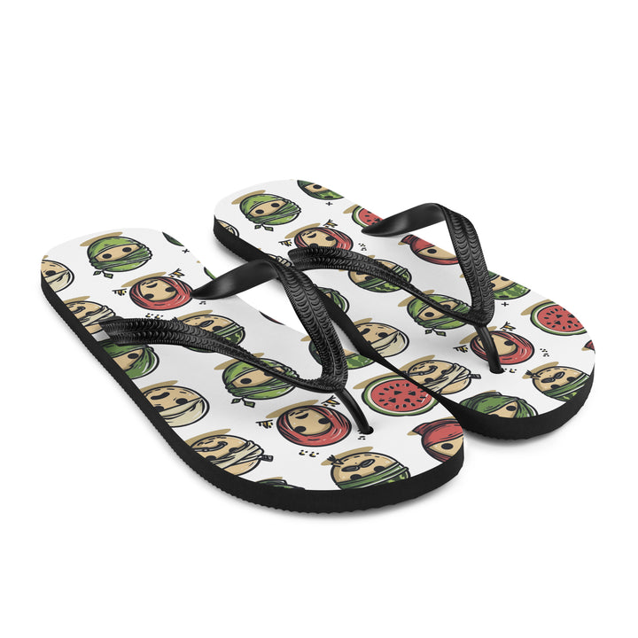 Palestine Emoji - Flip-Flops, Sublimation Flip Flops White Front
