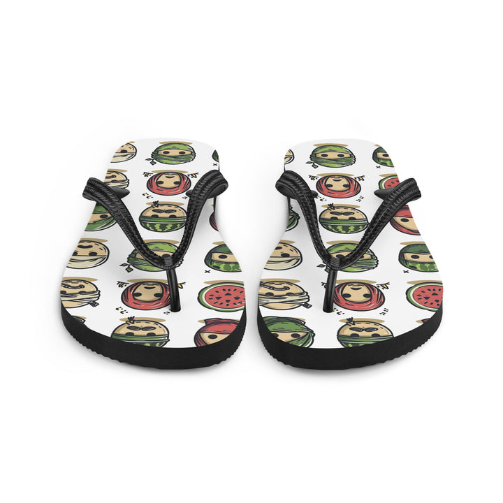 Palestine Emoji - Flip-Flops, Sublimation Flip Flops White