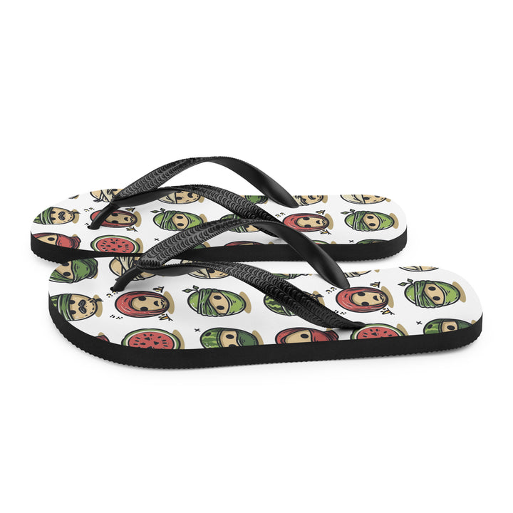 Palestine Emoji - Flip-Flops, Sublimation Flip Flops White