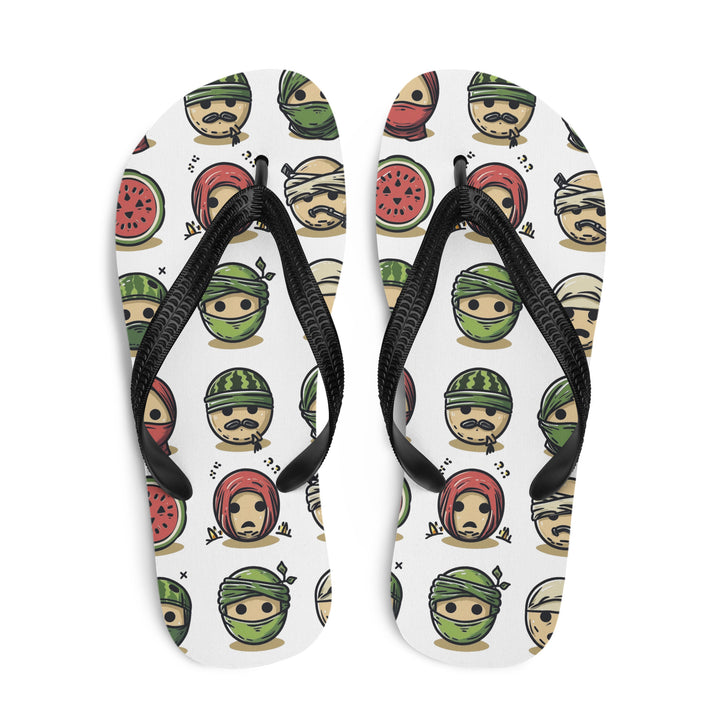 Palestine Emoji - Flip-Flops, Sublimation Flip Flops White