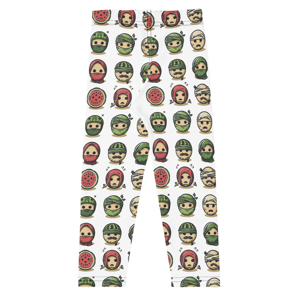 Palestine Emoji - Kid’s Leggings, White