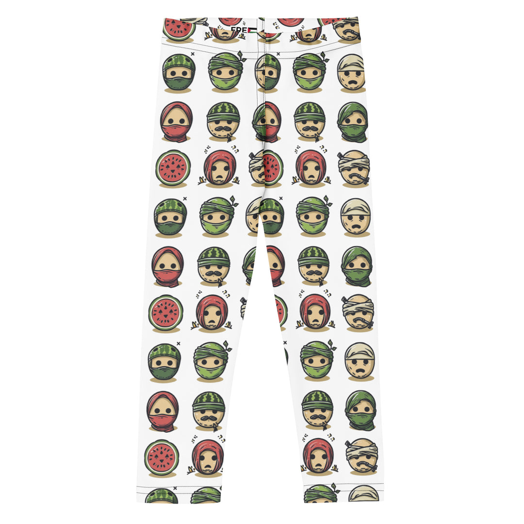 Palestine Emoji - Kid’s Leggings, White