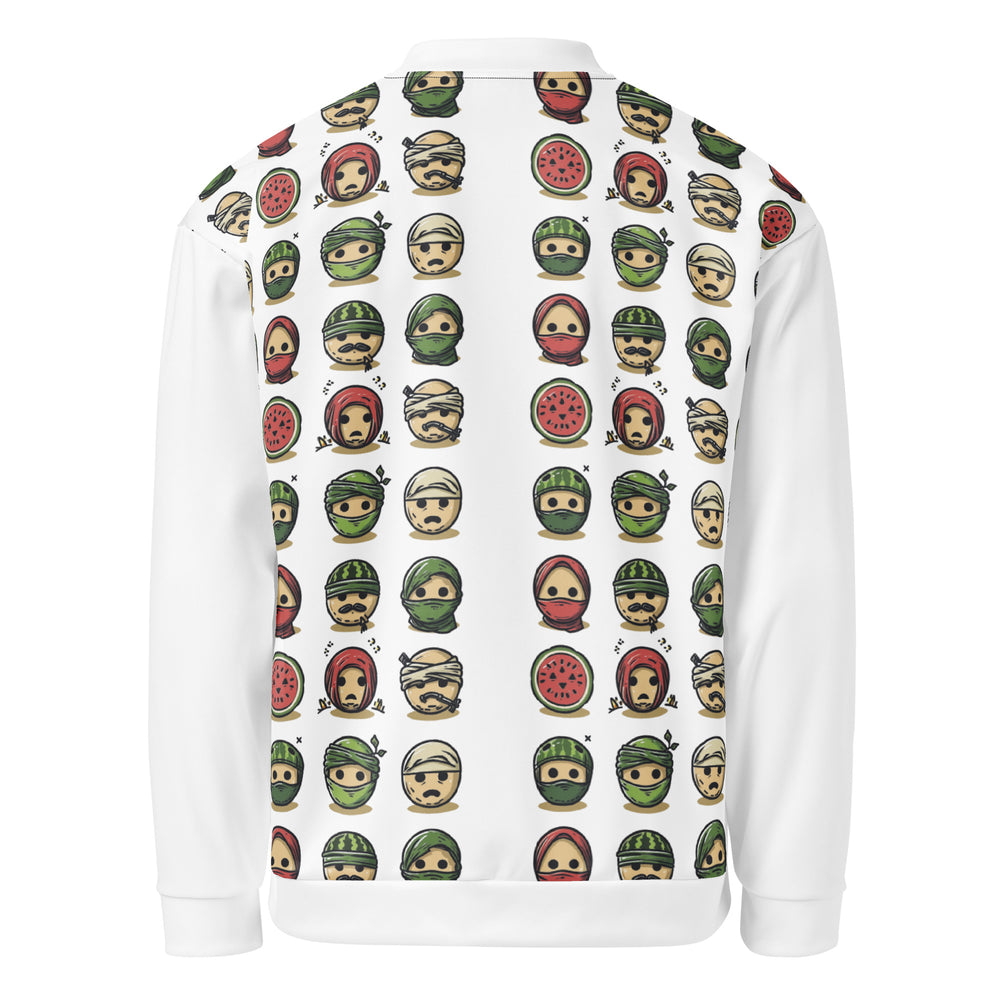 Palestine Emoji - Men’s Bomber Jacket, White