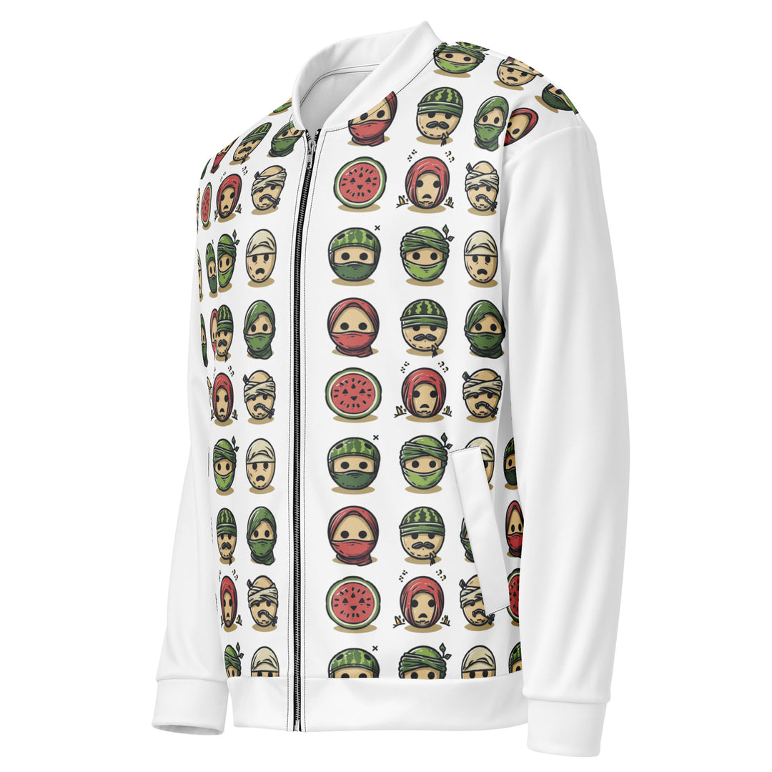 Palestine Emoji - Men’s Bomber Jacket, White